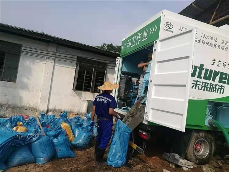 白茅湖农场工业污泥压干处理